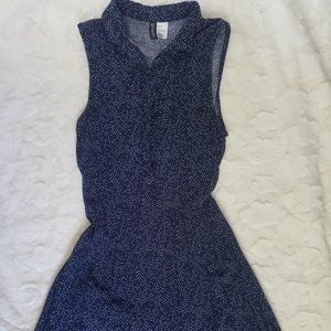 Navy Polka-dot Dress
